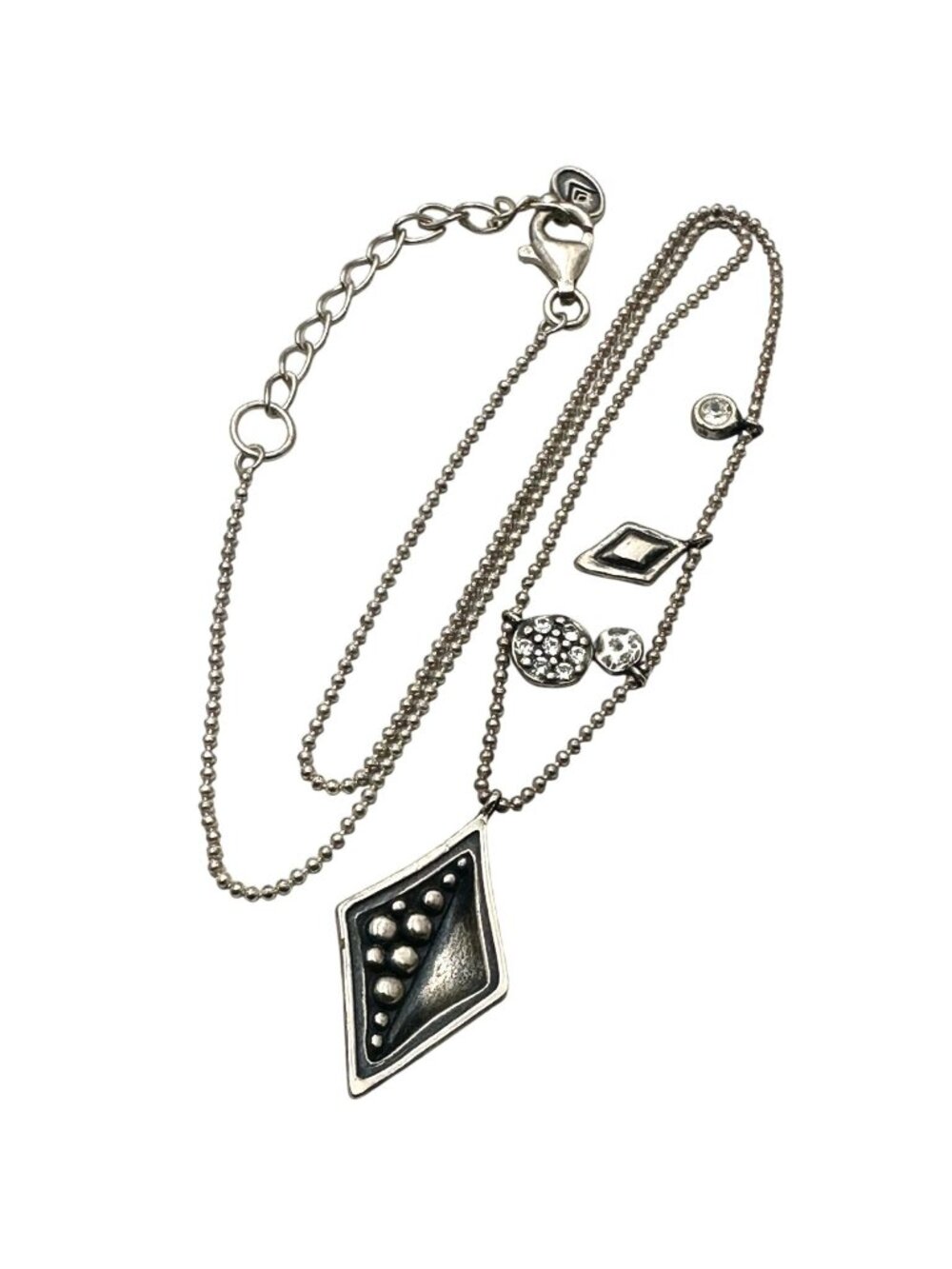 Silpada Sterling Silver Icy Element Swarovski Crystal Necklace N3397